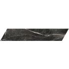 Salinger Black Marble Porcelain Chevron Tile (400x80mm) | Go Tiles