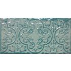 Zinnia Blue Patterned Ceramic Brick Tile (240x120mm) | Go Tiles