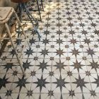 Hydra White & Black Patterned Ceramic Tile (450x450mm) | Go Tiles