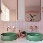 Cheri Pink Textured Ceramic Brick Tile (300x75mm) | Go Tiles