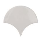 Pisces Grey Ceramic Fan Tile (150x134mm) | Go Tiles