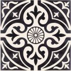 Devon Black Patterned Porcelain Tile (330x330mm) | Go Tiles