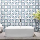 Minsk Blue Green Patterned Porcelain Tile (250x250mm) | Go Tiles