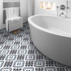 Demeter Blue Patterned Porcelain Tile (250x250mm) | Go Tiles