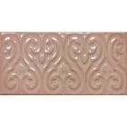Zinnia Salmon Pink Patterned Ceramic Brick Tile (240x120mm) | Go Tiles