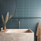 Avon Teal Ceramic Brick Tile (200x50mm) | Go Tiles