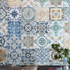 Amaya Beige Matt Patterned Porcelain Tile (200x200mm) | Go Tiles