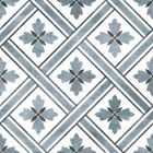 Harve Blue Patterned Porcelain Tile (330x330mm) | Go Tiles