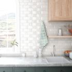 Norway White Porcelain Brick Tile (200x65mm) | Go Tiles
