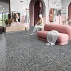 Santiago Black Terrazzo Stone Porcelain Tile (1000x1000mm) | Go Tiles