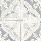 Amaya Grey Gloss Patterned Porcelain Tile (200x200mm) | Go Tiles