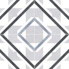 Palma Grey Geometric 2 Patterned Porcelain Tile (200x200mm) | Go Tiles