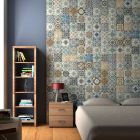 Amaya Beige Matt Patterned Porcelain Tile (200x200mm) | Go Tiles