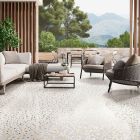 Santiago White Terrazzo Stone Porcelain Tile (1000x1000mm) | Go Tiles