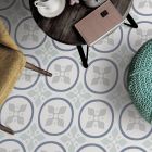 Minsk White Patterned Porcelain Tile (250x250mm) | Go Tiles