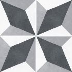 Palma Grey Geometric 3 Patterned Porcelain Tile (200x200mm) | Go Tiles