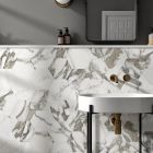 Coleridge White Marble Porcelain Hexagon Tile (198x228mm) | Go Tiles