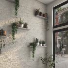 Drury White Textured Stone Porcelain Tile (520x170mm) | Go Tiles