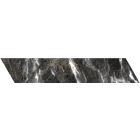 Salinger Black Marble Porcelain Chevron Tile (400x80mm) | Go Tiles