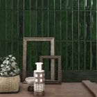Utopie Green Ceramic Brick Tile (250x50mm) | Go Tiles