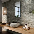 Albania Grey Brown Textured Stone Porcelain Tile (250x125mm) | Go Tiles