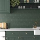 Avon Dark Green Ceramic Brick Tile (200x50mm) | Go Tiles