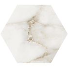 Coleridge White Marble Porcelain Hexagon Tile (198x228mm) | Go Tiles