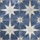 Hydra Blue & White Patterned Ceramic Tile (450x450mm) | Go Tiles