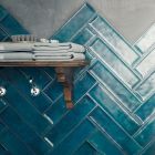 Vargas Teal Ceramic Brick Tile (300x75mm) | Go Tiles