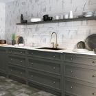 Metro White Marble Ceramic Brick Tile (300x100mm) | Go Tiles