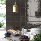 Benedict Black Porcelain Tile (150x150mm) | Go Tiles
