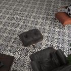 Devon Black Patterned Porcelain Tile (330x330mm) | Go Tiles