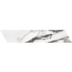 Coleridge White Marble Porcelain Chevron Tile (400x80mm) | Go Tiles