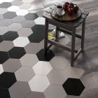 Seville Light Grey Porcelain Hexagon Tile (250x215mm) | Go Tiles