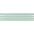 Avon Ribbed Aloe Green Ceramic Brick Tile (200x50mm) | Go Tiles