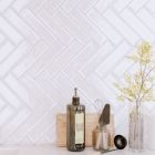 Vargas White Ceramic Brick Tile (300x75mm) | Go Tiles