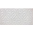 Zinnia White Patterned Ceramic Brick Tile (240x120mm) | Go Tiles