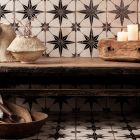 Hydra Embossed Black Patterned Ceramic Tile (450x450mm) | Go Tiles
