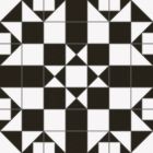 Virgo Black & White Patterned Ceramic Tile (450x450mm) | Go Tiles