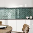Lagon Green Ceramic Brick Tile (300x100mm) | Go Tiles