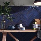 Utopie Navy Ceramic Brick Tile (250x50mm) | Go Tiles