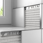 Tileasy Aluminium 10mm Brushed Chrome Tile Trim | Tile Edging