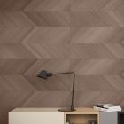 Eden Brown Wood Effect Ceramic Chevron Tile (1200x400mm) | Go Tiles