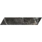 Salinger Black Marble Porcelain Chevron Tile (400x80mm) | Go Tiles