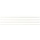 Avon Ribbed White Ceramic Brick Tile (200x50mm) | Go Tiles