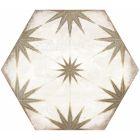 Jenson Taupe Patterned Porcelain Hexagon Tile