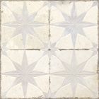 Hydra Embossed White Patterned Ceramic Tile (450x450mm) | Go Tiles
