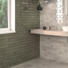 Vargas Khaki Ceramic Brick Tile (300x75mm) | Go Tiles