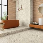 Santiago Cream Terrazzo Stone Porcelain Tile (1000x1000mm) | Go Tiles