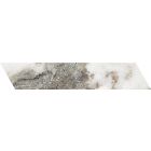 Coleridge White Marble Porcelain Chevron Tile (400x80mm) | Go Tiles